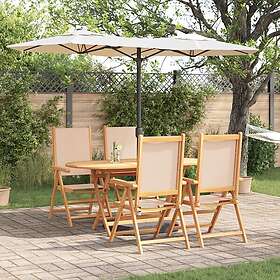 vidaXL Ensemble de Salle à Manger de Jardin Pliable 5 Pièces 3375748