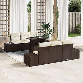 vidaXL Sofasett til Hage med Pute 7 Deler 3357841
