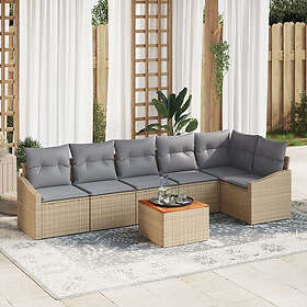 vidaXL Garden Sofa Set with Cushion 7 Pieces 3347840