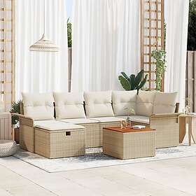 vidaXL Hage Sofasett med Pute 7 Deler 3360788