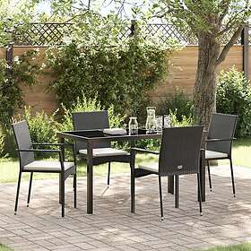 vidaXL Garden Dining Set with Cushion 5 Pieces 3380080