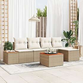 vidaXL Garden Sofa Set with Cushion 6 Pieces 3356741