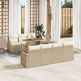 vidaXL Garden Sofa Set with Storage Pieces 8 Pieces 3358283