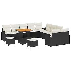 vidaXL Garden Sofa Set with Cushion with Pillow 13 Pieces 3364400