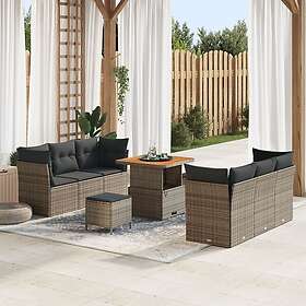 vidaXL Garden Sofa Set with Cushion 9 Pieces 3363388