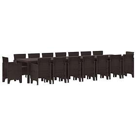 vidaXL Ensemble de Salle à Manger de Jardin avec Coussins 17 Pièces 3378657