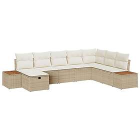 vidaXL Hage Sofasett med Pute 9 Deler 3359658