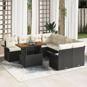 vidaXL Hage Sofasett med Oppbevaring 9 Deler 3358049