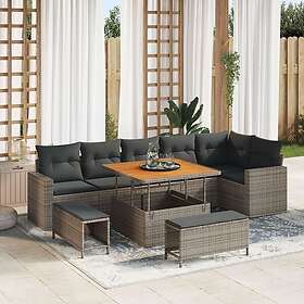vidaXL Ensemble Canapé de Jardin Réglable en Hauteur 9 Pièces 3361628