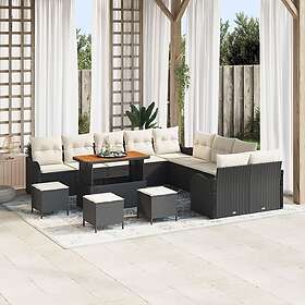 vidaXL Garden Sofa Set Height-Adjustable 14 Pieces 3362330