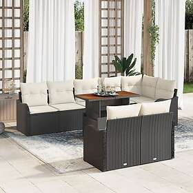vidaXL Garden Sofa Set with Cushion 9 Pieces 3349473