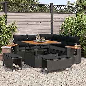 vidaXL Garden Sofa Set with Cushion 9 Pieces 3365114