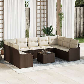 vidaXL Hage Sofasett med Pute 10 Deler 3354537