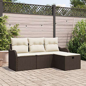 vidaXL Garden Sofa Set with Cushion 4 Pieces 3360279