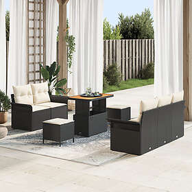 vidaXL Hage Sofagruppe med pute med oppbevaring 8 Deler 3364030