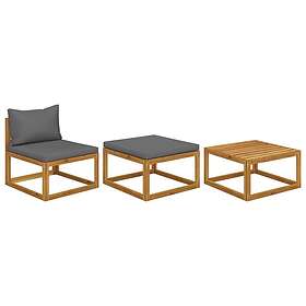 vidaXL Garden Lounge Set with Cushions 3 Pieces 318553