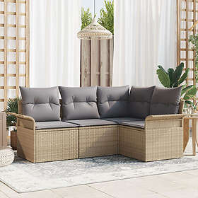 vidaXL Garden Sofa Set with Cushion 4 Pieces 3345340