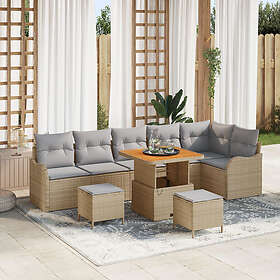vidaXL Garden Sofa Set with Cushion 9 Pieces 3364232
