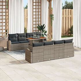 vidaXL Garden Sofa Set with Storage 9 Pieces 3358295