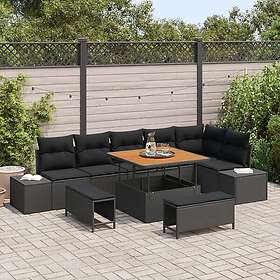 vidaXL Garden Soffset med dyna 9 Delar 3362794