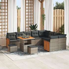 vidaXL Garden Sofa Set with Cushions 12 Pieces 3363343