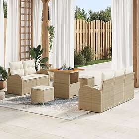 vidaXL Hage Sofasett med Pute 8 Deler 3362336