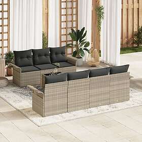 vidaXL Trädgårdssoffset 8 Delar 3353941