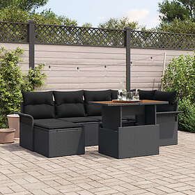 vidaXL Hage Sofasett med Oppbevaring 7 Deler 3358095