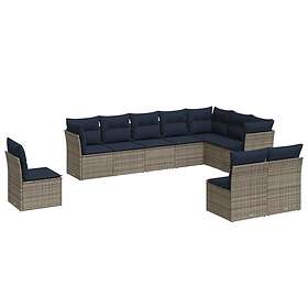 vidaXL Garden Sofa Set with Cushions 10 Pieces 3217801