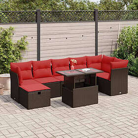 vidaXL Ensemble de Canapé de Jardin avec Coussins 8 Pièces 3327794