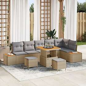 vidaXL Garden Sofa Set with Cushion 9 Pieces 3364882