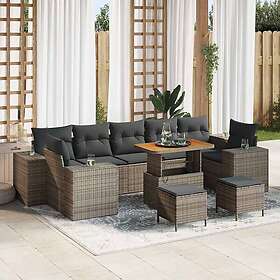 vidaXL Garden Sofa Set with Cushion with Storage 10 Pieces 3363943