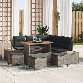 vidaXL Garden Sofa Set with Cushions 9 Pieces 3362923