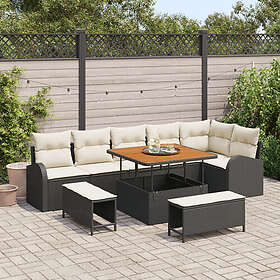 vidaXL Garden Sofa Set with Cushion 9 Pieces 3362405