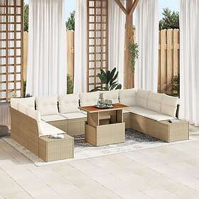 vidaXL Garden Sofa Set with Cushion 11 Pieces 3350015