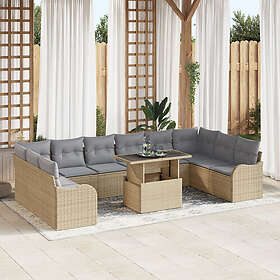 vidaXL Garden Sofa Set with Cushion 11 Pieces 3348536