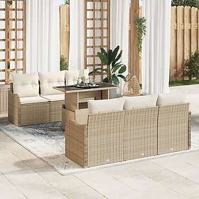 vidaXL Hage sofagruppe med puter 7 Deler 3357124
