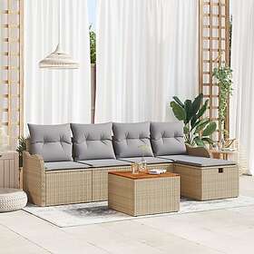 vidaXL Hage Sofagruppe med Pute 6 Deler 3360808