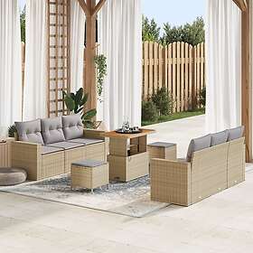 vidaXL Garden Sofa Set with Cushion 9 Pieces 3363522