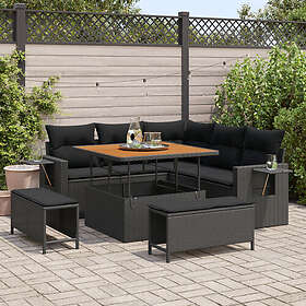 vidaXL Garden Sofa Set with Cushion 9 Pieces 3363684