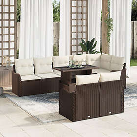 vidaXL Lounge Set with Cushion 9 Pieces 3348484