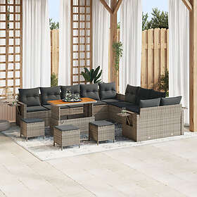 vidaXL Garden Sofa Set Height-Adjustable 14 Pieces 3361813