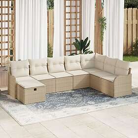 vidaXL Hage Sofasett med Puter 8 Deler 3360362