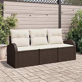vidaXL Garden Sofa Set with Cushion 3 Pieces 3354567
