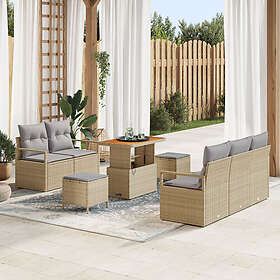vidaXL Hage Sofasett med Pute 8 Deler 3362472