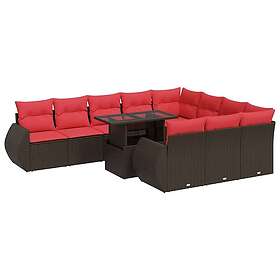 vidaXL Ensemble Canapé de Jardin avec Coussins 11 Pièces 3326715