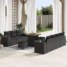 vidaXL Garden Sofa Set Height-Adjustable 10 Pieces 3361964