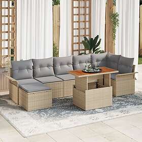 vidaXL Garden Sofa Set with Storage 8 Pieces 3358100