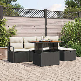 vidaXL Hage Sofasett Høydejusterbar 6 Deler 3361320