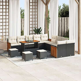 vidaXL Ensemble Canapé de Jardin avec Coussin 14 Pièces 3363370